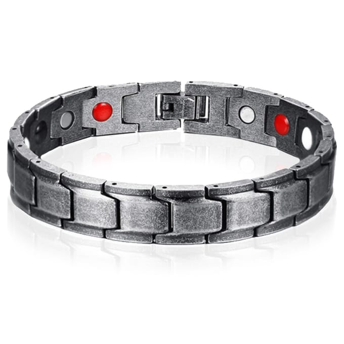 Magnetische heren armband Edelstaal Mendes Used Look