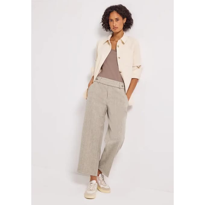 Gemêleerde broek met rechte leg