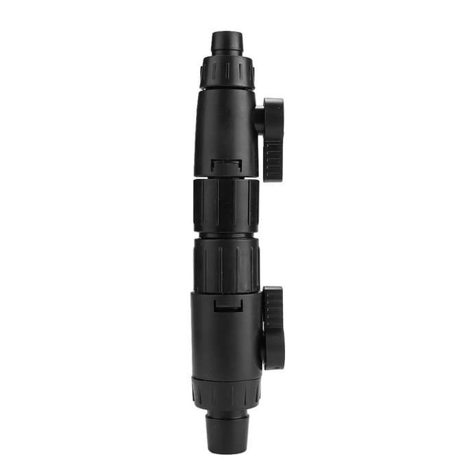 Visbak Aquarium Slangventiel Pijpventiel Snelkoppeling (12mm tot 16mm) black