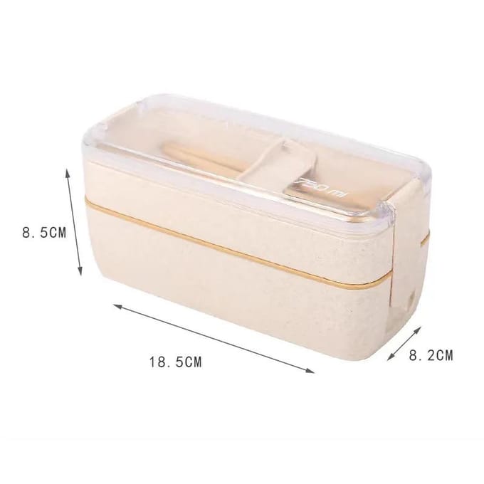 Boîte à lunch de cuisine 750 ml pour micro-ondes, vaisselle en paille de blé, récipient de stockage des aliments, boîte à bento portable pour enfants, école, bureau white