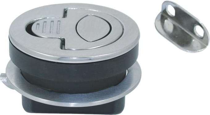 Luiksluiting met greep inbouw weersbestendig 60mm rvs a4 ( a 1 st )