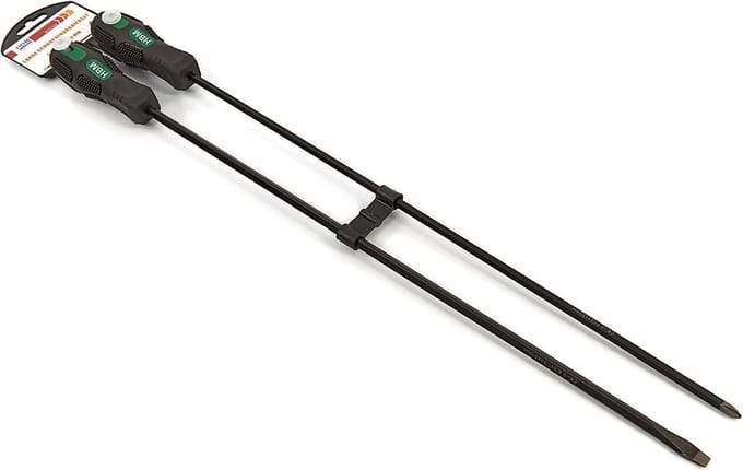HBM 2-delige schroevendraaierset 450 mm lang, sleufkop en Philips, chromevanadium