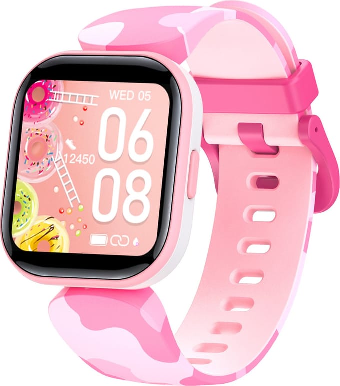 Smartwatch Kinderen-Waterdicht-Temperatuur-Berichten-Muziek-Hartslag