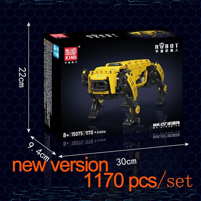Technische Robot Speelgoed De RC Gemotoriseerde Boston Dynamics Big Dog Model AlphaDog Bouwstenen Bakstenen Speelgoed voor Kind Kerstcadeaus black