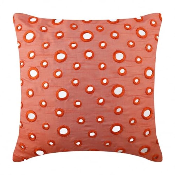 Decoratieve Kussensloop 30x30 cm met Spiegels en Stippen - Luxe Kunstzijde