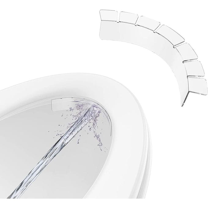 Protection anti-éclaboussures pour siège de toilette, transparente, pour l'apprentissage de la propreté, déflecteur d'urine étanche white