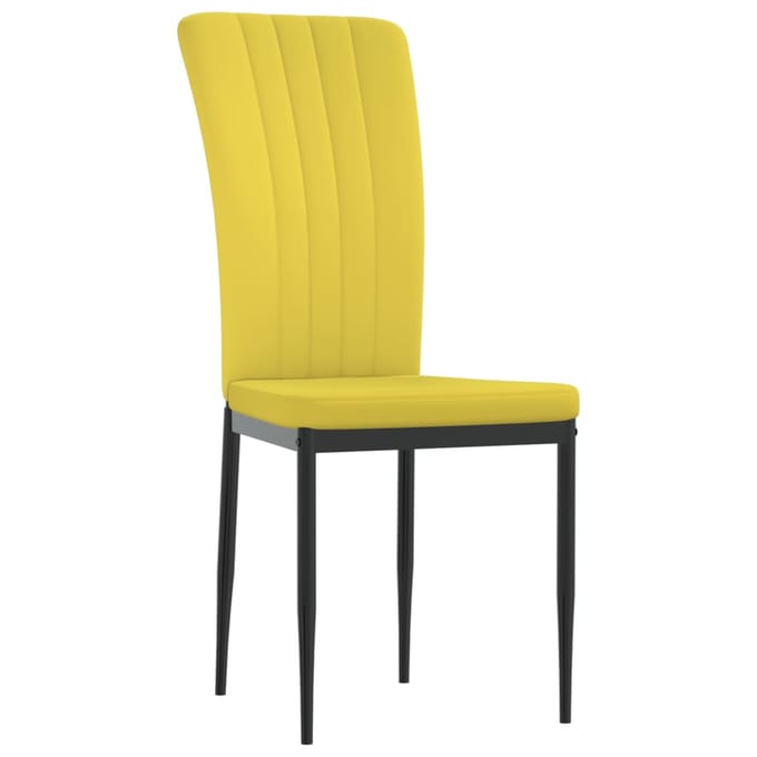 vidaXL - Eetkamerstoelen - 4 - st - fluweel - mosterdgeel