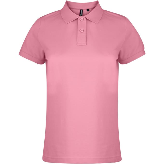 Asquith & Fox Dames/dames Poloshirt met korte mouwen en effen mouwen (Roze Anjer)