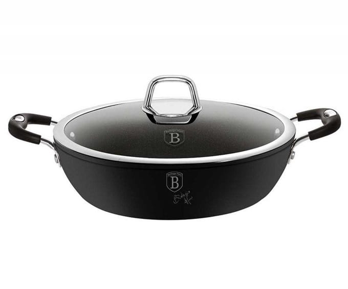 Berlinger Haus - 6125 - Ondiepe braadpan - 28cm - zwart - professioneel