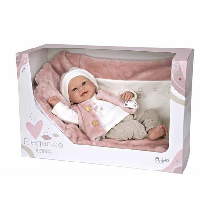 Baby pop Colin Elegance - Arias - 40 cm - Meerkleurig - Realistisch gewicht - Plastic - Modern