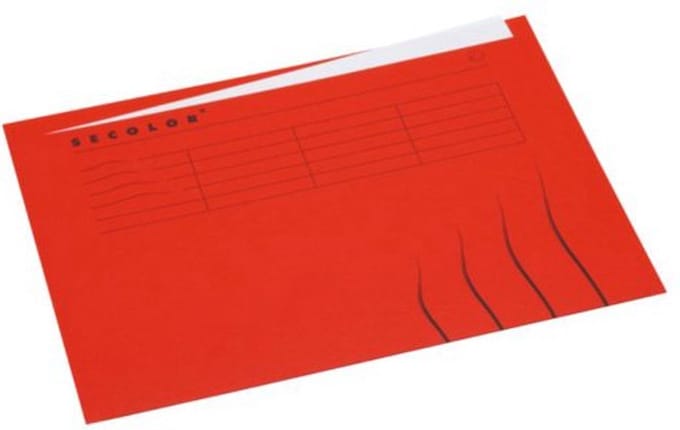 Vouwmap Jalema Secolor A4 Ongelijk Rood