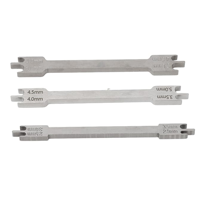 3 pièces Gabarit de positionnement de bracket dentaire Acier inoxydable Différents types Positionneur de position de bracket orthodontique white