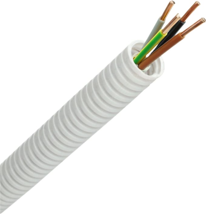 Snelflex flexibele buis VD draad 4x4mm - 25mm rol 50 meter (SF4g4)