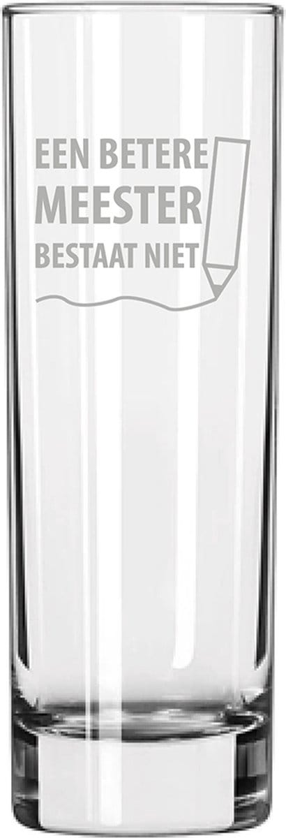 Gegraveerde longdrinkglas 22cl een betere meester bestaat niet
