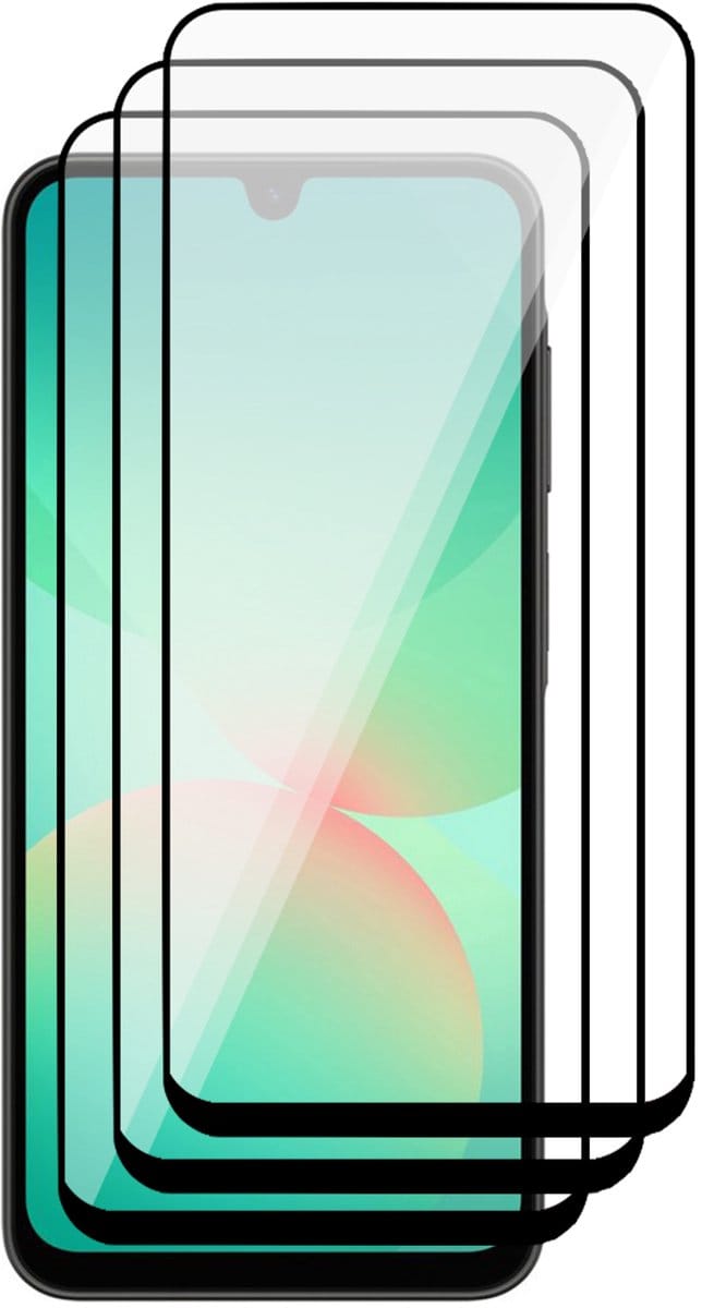 Screenprotector geschikt voor Samsung Galaxy A17 5G / A26 / A16 - 3x Volledig Dekkend Glas Screen Protector