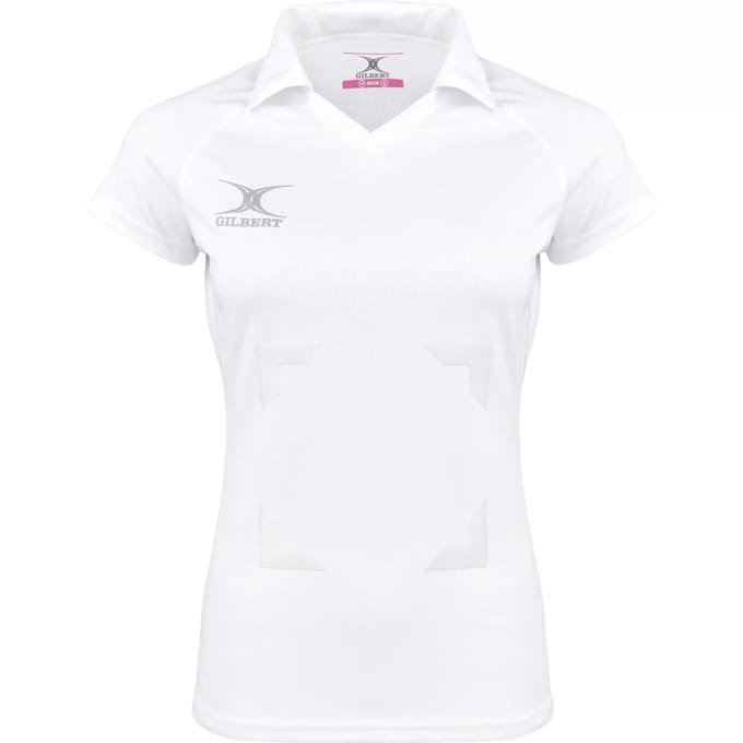 Gilbert Netball Eclipse Hook and Loop Shirt Girls - 9 - 10 Yrs - Wit