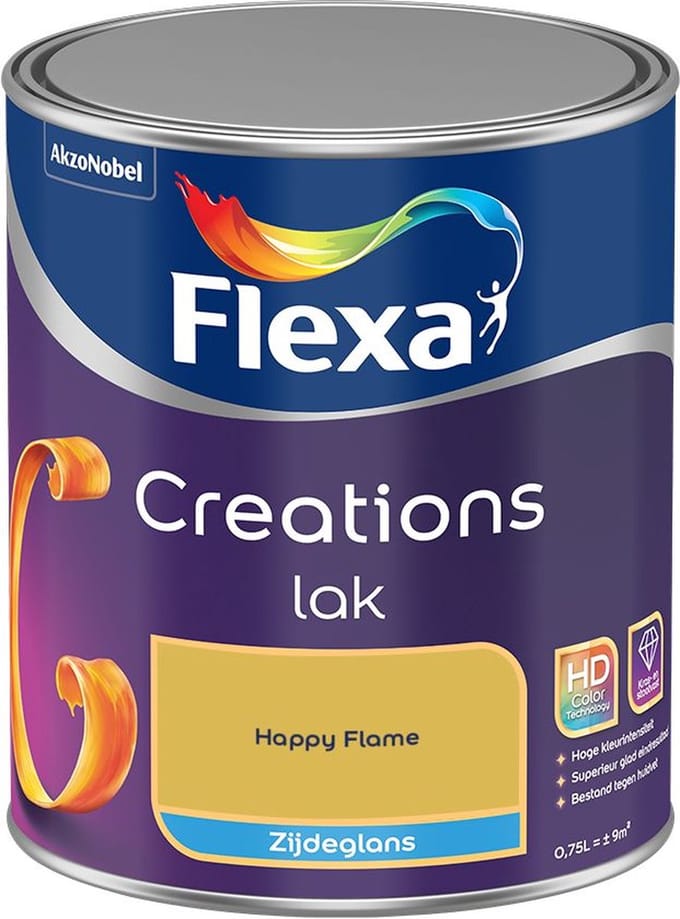 Flexa - Creations Lak Zijdeglans - Happy Flame - Mengverf - 750 Ml
