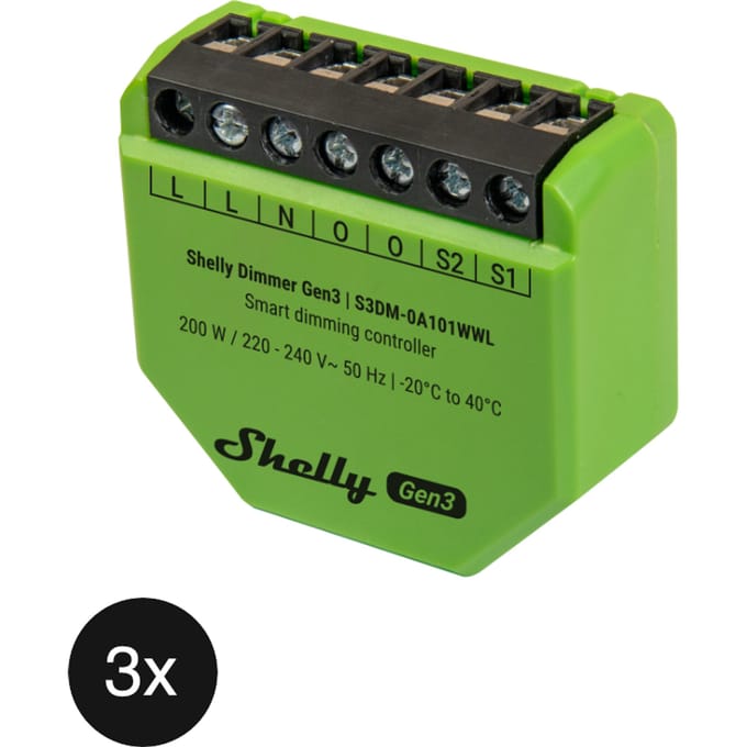 Dimmer Gen3 Dimactor WiFi, Bluetooth Shelly