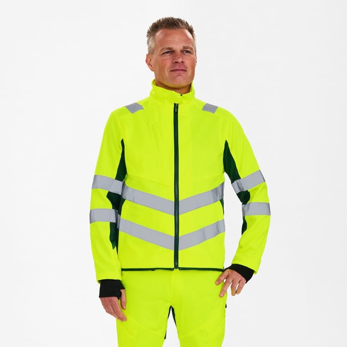 Engel Safety werkjack met 2-weg stretch 1544-314 - Hi-vis Yellow / Green - M