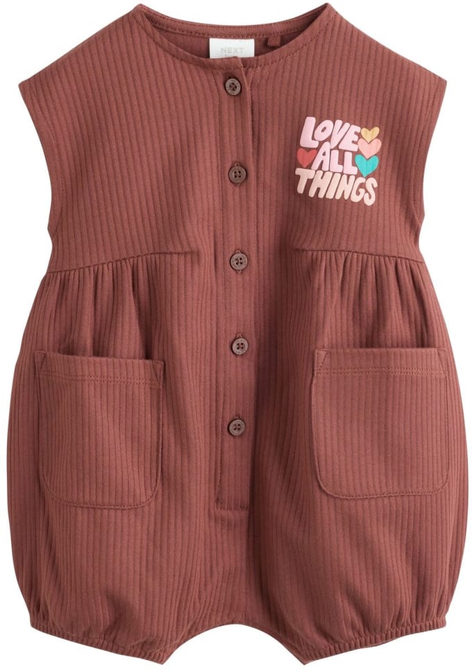 Next - Meisjes - Babyrompertje met knopensluiting - Bruin
