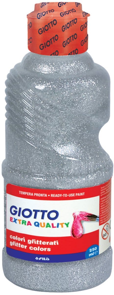 Giotto Bottle 250 ml Glitter paint silver