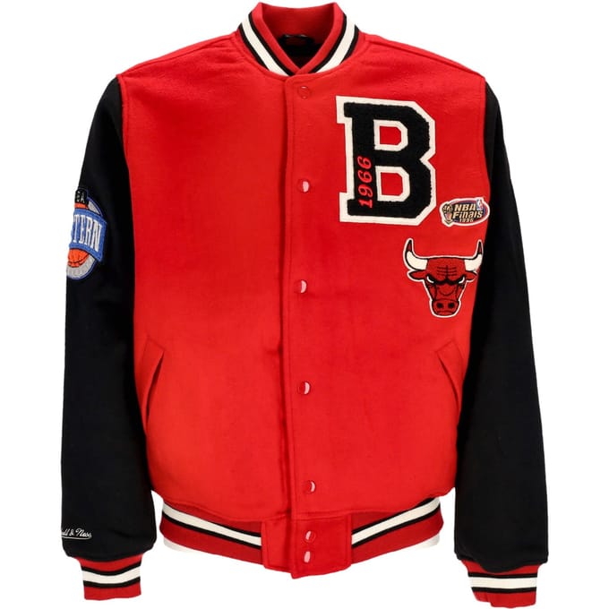 Heren College Jacket NBA Team Legacy Varsity Jacket Chibul Rood/zwart
