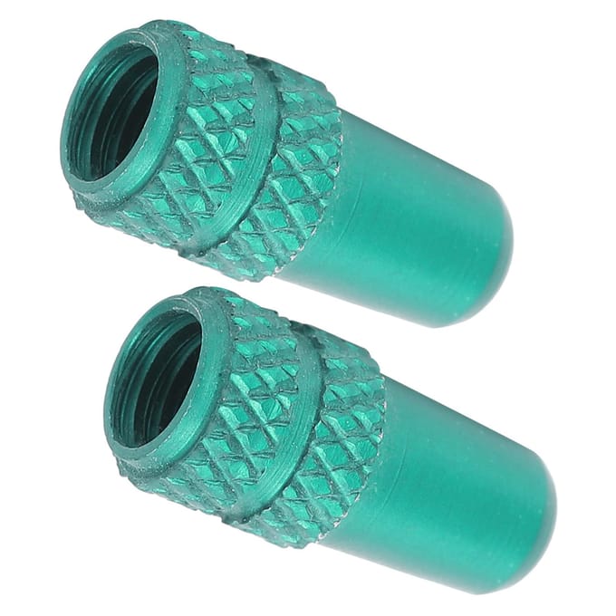 2 stuks Presta Ventieldoppen Aluminiumlegering Presta Fietsventiel Stofkappen FietsbanddoppenGroen blue