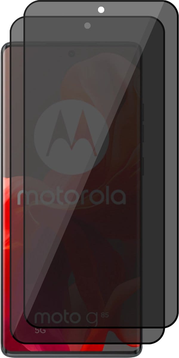 Privacy Screenprotector geschikt voor Motorola Moto G85 - 2x Volledig Dekkend Glas Screen Protector