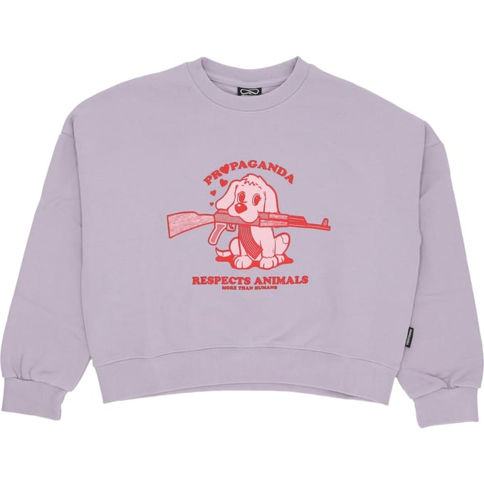 Vrouwen Sweatshirt W Puppy Croptop Crewneck Dusk