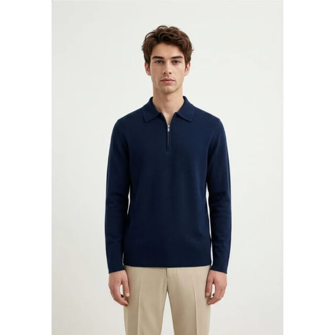 Ciszere Caleb 40067 429 04 half zip midnight blue