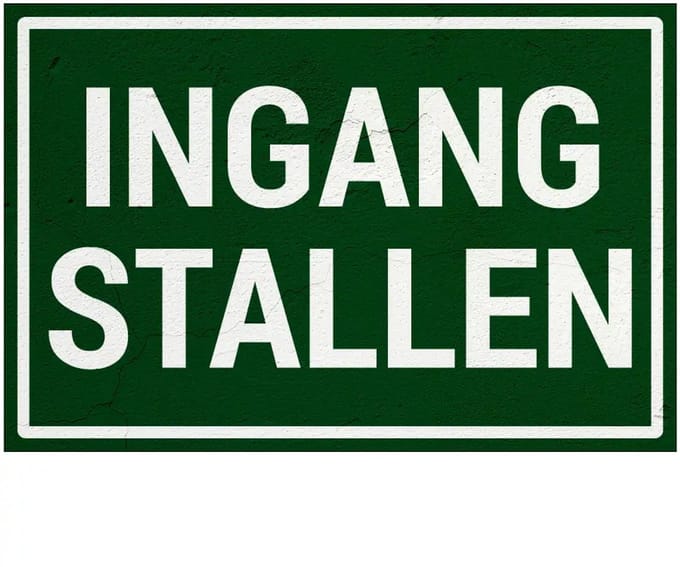 Ingang stallen bord | Sign Again materiaal | 45 x 30 cm