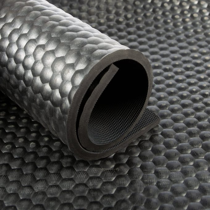 Rubbermagazijn - Hamerslagloper - Dikte 8mm - Lengte 10 Meter - Breedte 165 cm - Rubber loper - Rubbermat op rol