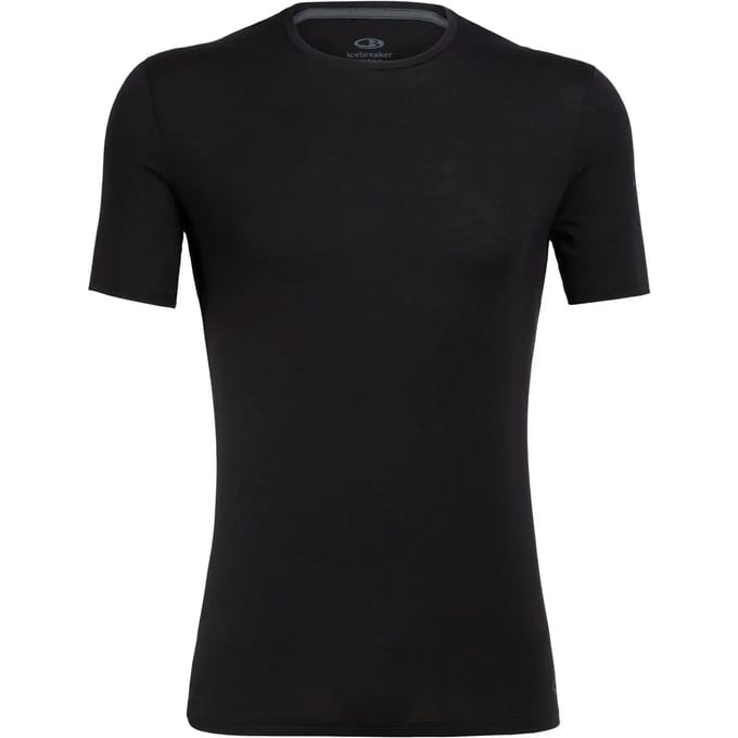 Icebreaker Anatomica Crew Top T-shirt Heren, zwart Maat M