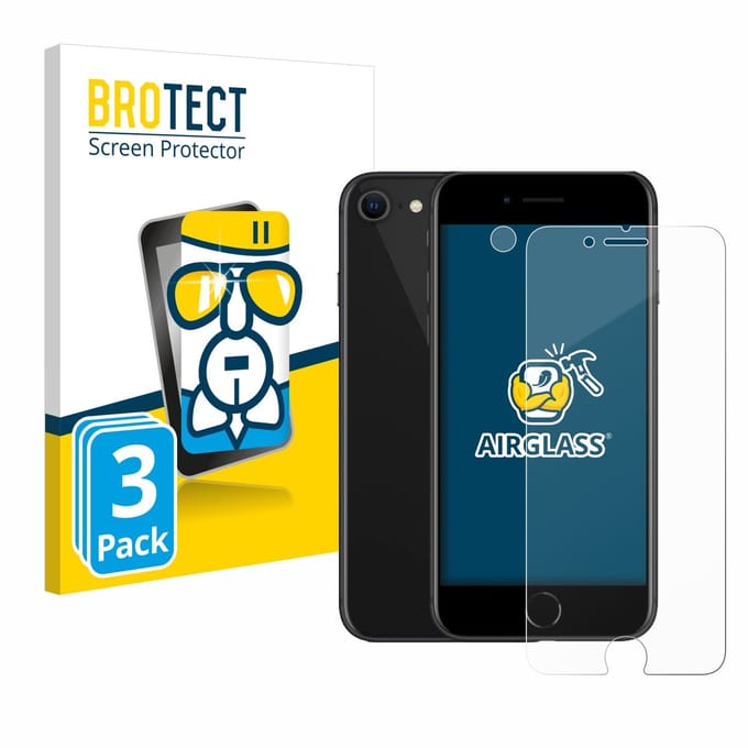Screenprotector 3 Stuks voor Apple iPhone SE 2 / SE 3 (Voorkant + caméra) Beschermglas transparant