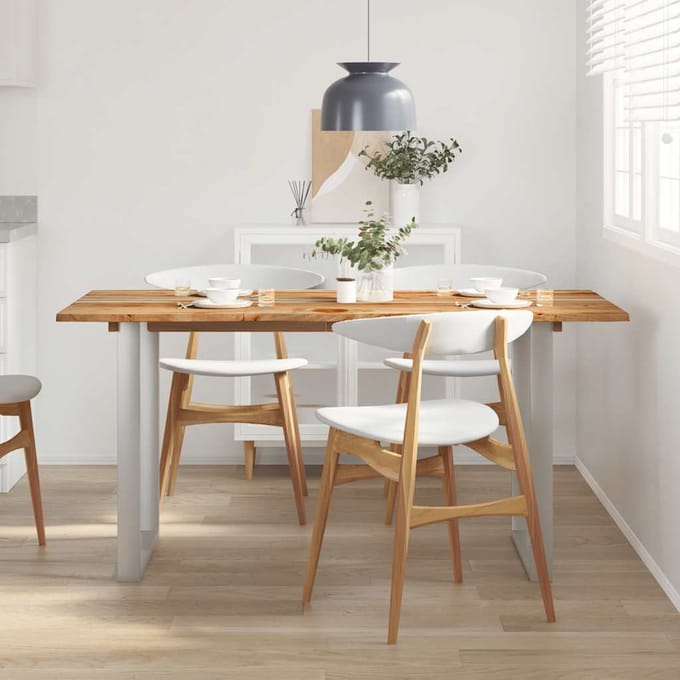 vidaXL - Eettafel - 154x80x76 - cm - massief - acaciahout