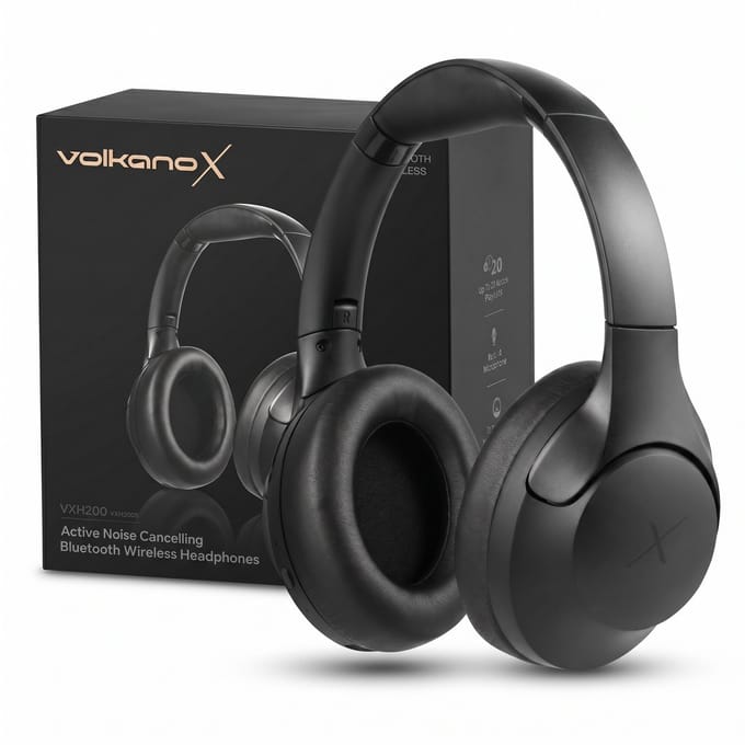 VolkanoX VXH200 - Bluetooth Koptelefoon - Hoofdtelefoon - Over Ear Koptelefoon - Active Noise Cancelling - ANC - Oplaadbaar - Bluetooth