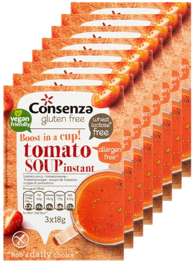 Consenza | Tomatensoep Instant | 8 stuks | 8 x 18g