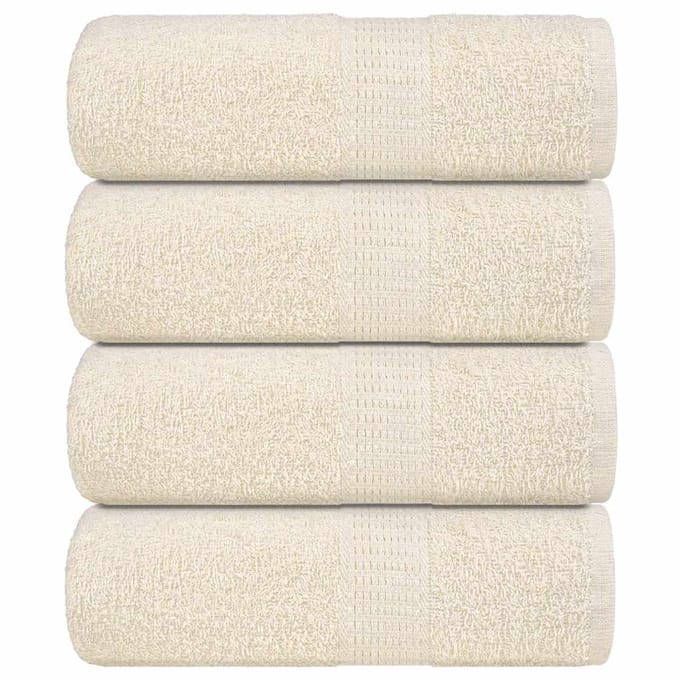 vidaXL - Gastendoekjes - FROGN - 4 - st - 30x50 - cm - 360 - g/m² - crème