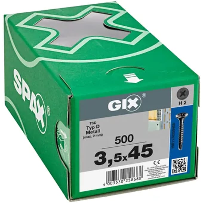 Spax Gipsplaatschroef Gix D Boorpunt - Gefosfateerd Staal Ø3,5x45mm 500 St