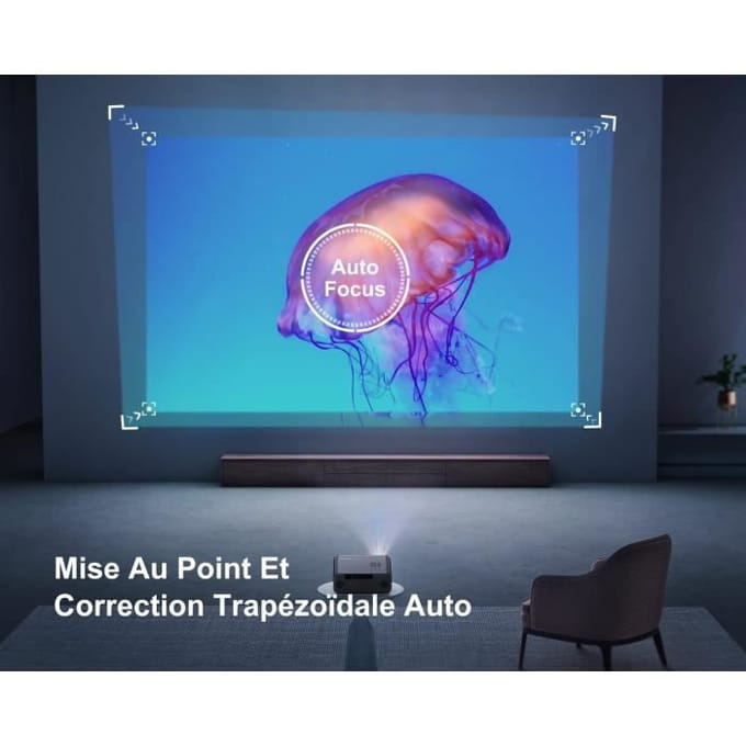 Videoprojector - WiMiUS - P62 - Full HD 1080P - 12000 Lumens - WiFi Bluetooth