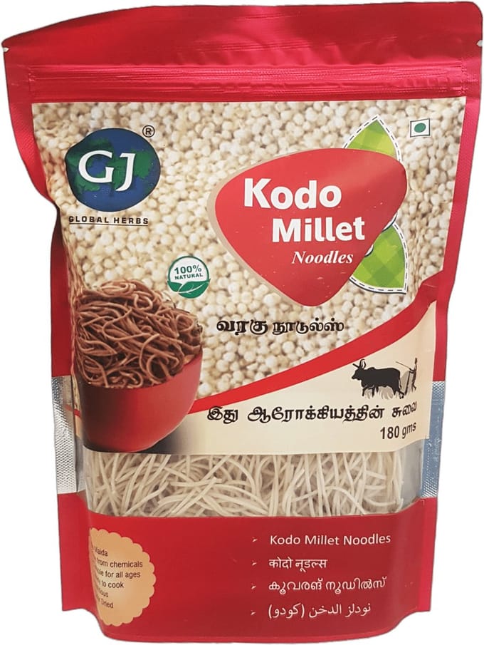 GJ Global Herbs - Noedels Van kodo Gierst - Noodles - 3x 180 g