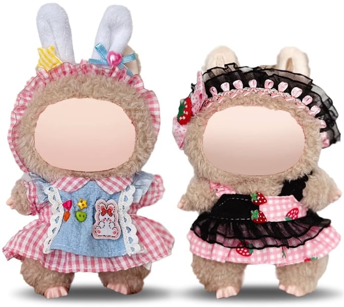 2 Sets Kleding - Dailygoods- Kleding voor 17 cm Pluche Pop