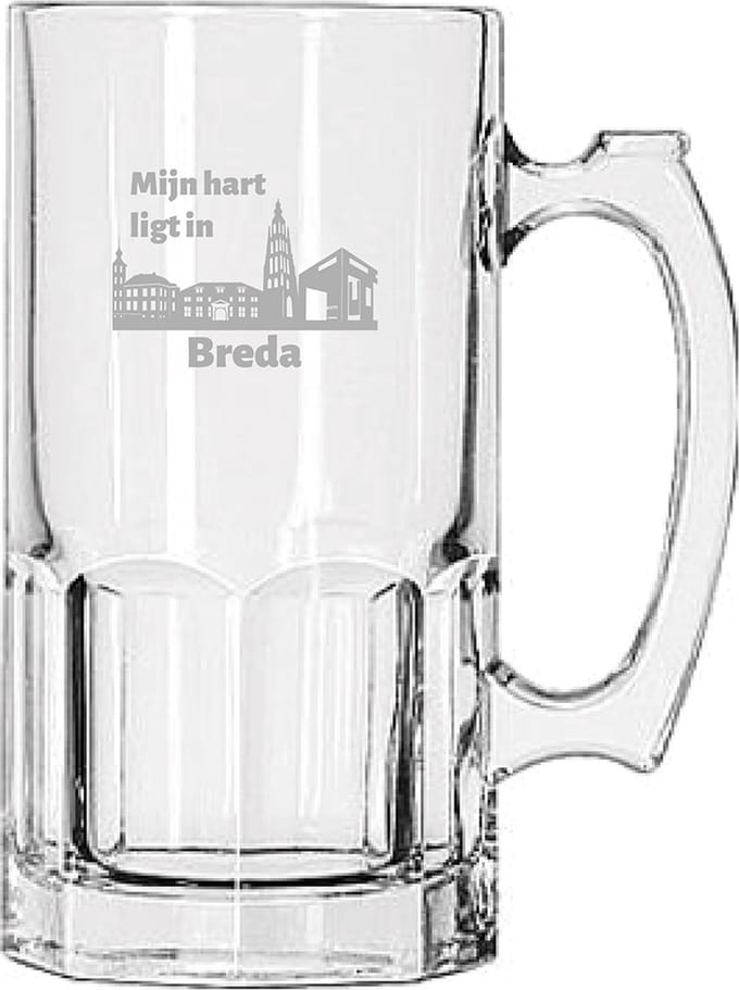Gegraveerde Bierpul 1ltr Breda