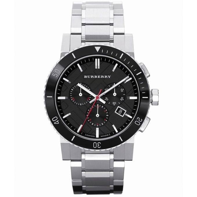 Burberry BU9380 Herenhorloge 42mm Zilver Chronograaf