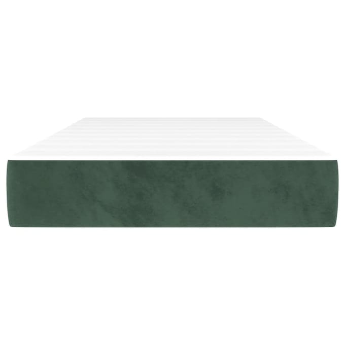 vidaXL - Pocketveringmatras - medium - 120x190x20 - cm - fluweel - donkergroen