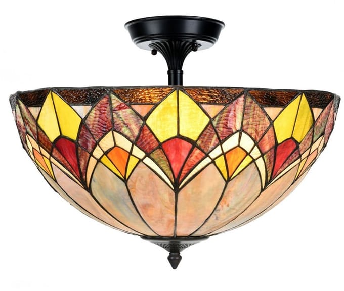 Tiffany Verlengde Plafonnière Blossom - Art Deco Trade