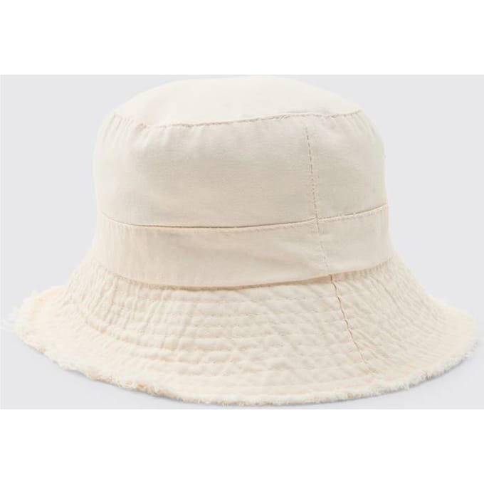 Bucket Hat With Drawstring | Stone