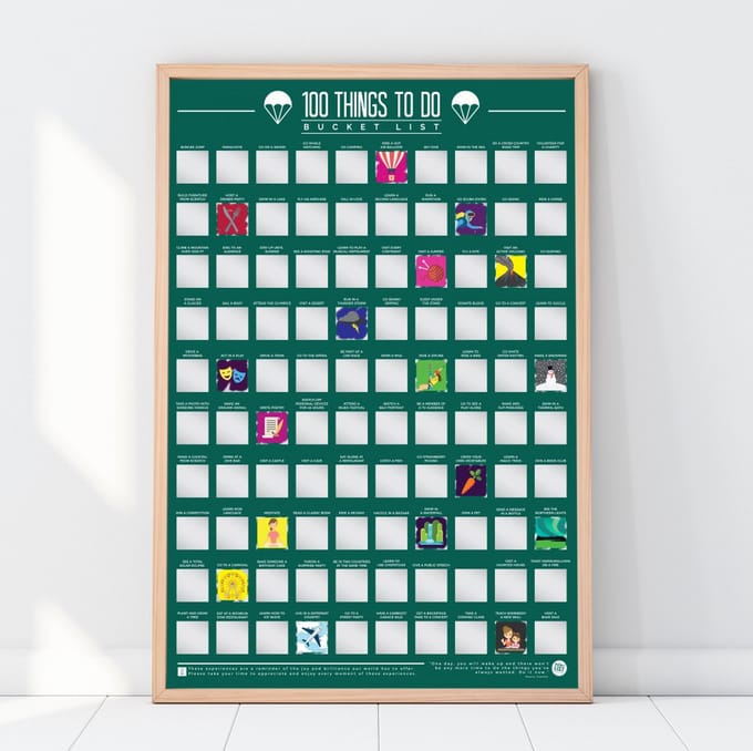 Gift Republic Bucketlist Scratch Poster - 100 activiteiten
