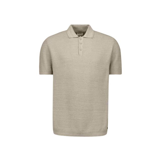 No Excess Pullover Short Sleeve Polo Taupe  XL