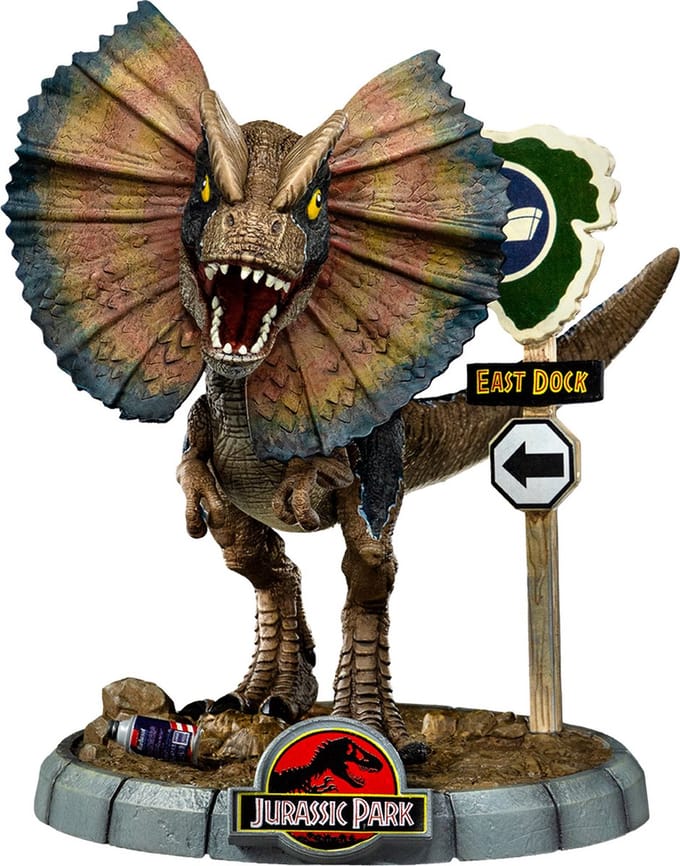 Iron Studios - MiniCo - Jurassic Park - Dilophosaurus Standbeeld 15cm